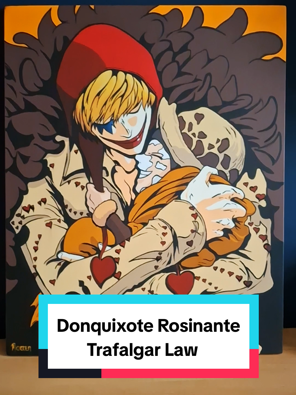 Donquixote Rosinante & Trafalgar Law ●One Piece ●Detalles del cuadro: ●Medida: 40x50 cm. ●Lienzo con pintura acrílica sobre tela. ●Acabado mate. ●Soporte de madera. ● ● ● ● ● ● #rottenarte  #fanart #pinturaacrilica #lienzoacrilico #decoracion #anime #animeart #acrylicpainting #lienzo #onepiece #donquixotedoflamingo #donquixoterosinante #trafalgarlaw #corazon  #monkeydluffy #luffy #acedportgas #goldroger #sombrerodepaja #nakama #mugiwara 