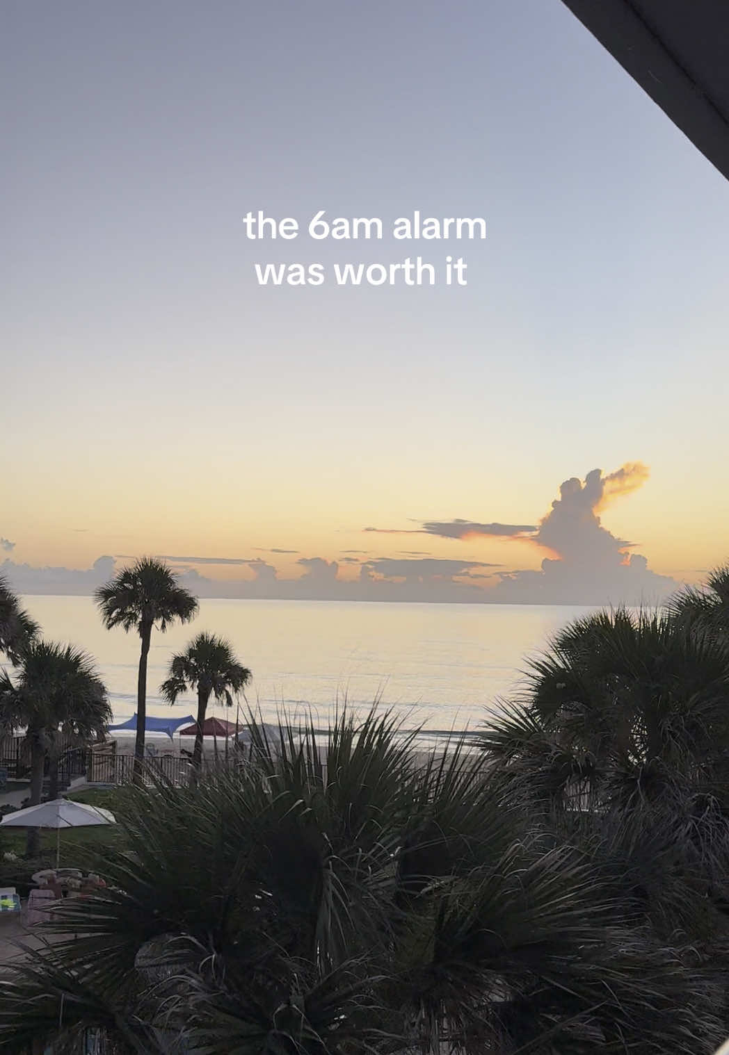 sunrise on the beach >> #snunrise #beachsunrise #sunriseswim #beachvacation #fyp