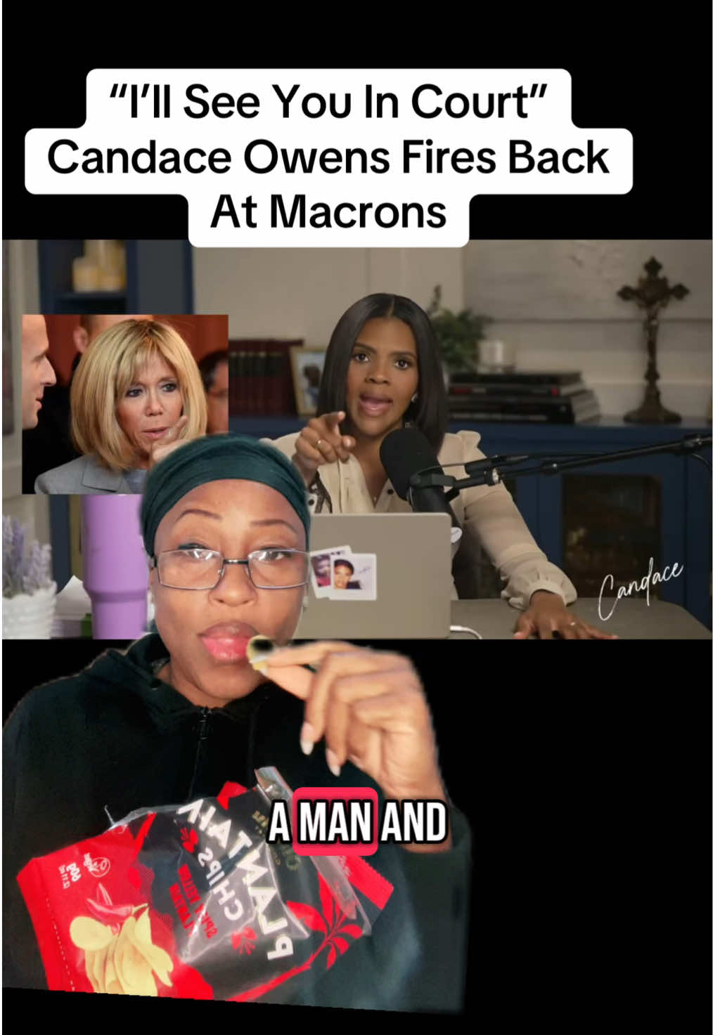 Candace Owens vs Macrons. Was Brigitte Macron born a man? #macron #candaceowens #brigittemacron #tren