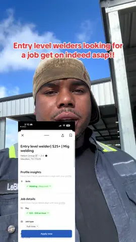 Apply for this welding job asap  #entrylevel #jobs #hiring #weldingjobs #fyp #foryou #foryoupage #indeed 