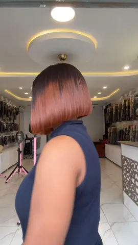 Our SDD Vietnamese Bone Straight in ombré brown/dark ginger is available in 10inches as seen #wigsforsale #foryoupage #luxuryhairseller 