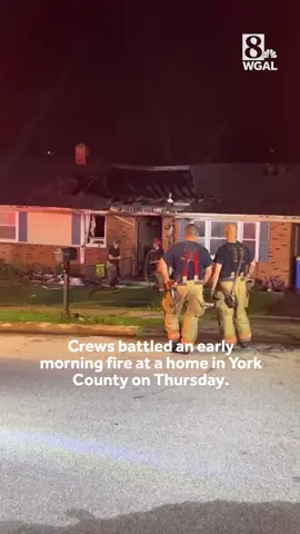 A fire in York County left a gaping hole in this home's roof Thursday morning. #panews #fyp