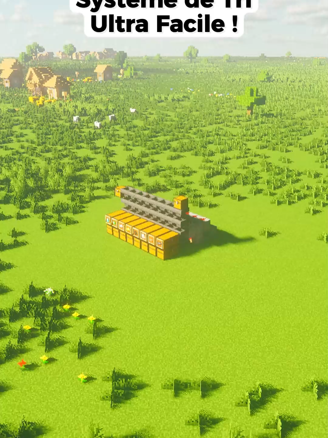 Le système de tri le plus simple ! #Minecraft #minecrafttips #minecrafttipsandtricks #minecraftfarm #farming
