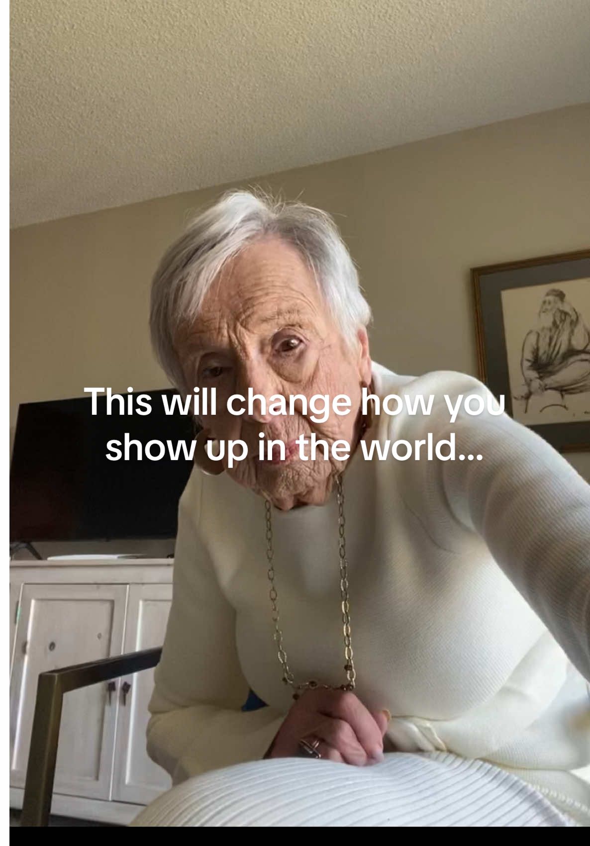 My grandma shares how she shows up in the world with confidence — and why it works.  #fyp #LifeAdvice #mindset #LearnOnTikTok 