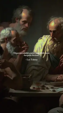Menurut Leo Tolstoy, kepercayaan adalah bentuk penghormatan yang lebih dalam dibandingkan cinta. Banyak orang bisa mengatakan mereka mencintai seseorang, tapi tidak semua orang bisa mempercayainya sepenuhnya. Dipercaya berarti seseorang yakin bahwa kita jujur, bisa diandalkan, dan tidak akan mengkhianati kepercayaan itu adalah nilai yang langka dan sangat berharga.  Cinta bisa datang dengan emosi yang kuat, tapi kepercayaan datang dari bukti dan konsistensi dalam tindakan. Jadi ketika seseorang mempercayai kita, itu berarti kita telah menunjukkan kualitas yang benar-benar luar biasa dan layak dihargai lebih dari sekadar kata cinta. #poem #successmindset #highvalueman #fyodordostoevsky #peorty 