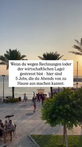 Nr. 5 ist mein Gamechancer 🔥 Hier sind 5 Jobs, mit denen du ab sofort von zu Hause aus starten kannst: 1.Umfragen & Produkttests (💶 bis 100 €/Tag) ➡️ z. B. swagbucks.de, trendtest.de 2.Texterin/Korrektorat (🖋 bis 120 €/Tag) ➡️ content.de, scribbr.de 	  3.Virtuelle Assistenz (💻 bis 150 €/Tag) ➡️ fiverr.de, freelance.de 	 4.Reels für andere erstellen (🎬 bis 200 €/Tag) ➡️ Ideal für Coaches & Dienstleister! 5.High-Ticket Affiliate Marketing (🚀 bis 1.800 €/Tag möglich) ➡️ Mein persönlicher Gamechanger: 🩷 90 % fertiges System 🩷 kein eigenes Produkt 🩷 4-stellige Provisionen möglich 🩷 super easy auch für Anfängerinnen Was wäre, wenn du in 3 Monaten nicht mehr über Rechnungen nachdenkst – sondern über dein nächstes Ziel? 👉 Schreib „INFO“ in die Kommentare, wenn du wissen willst, mit welchem System ich gestartet bin (und warum ich es jeder Mama empfehle, die wirklich loslegen will).