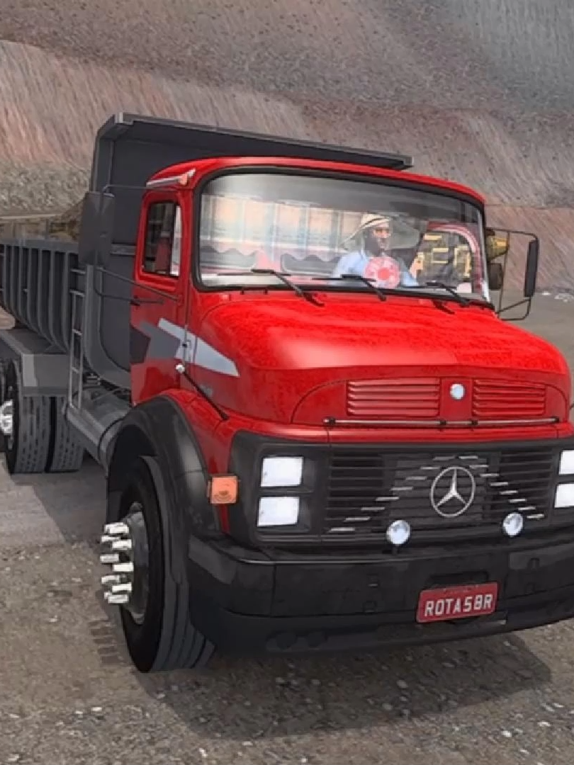 MERCEDES 1518 CAÇAMBA TRABALHANDO NA PEDREIRA E CHAMA QUE NOI #eurotrucksimulator2