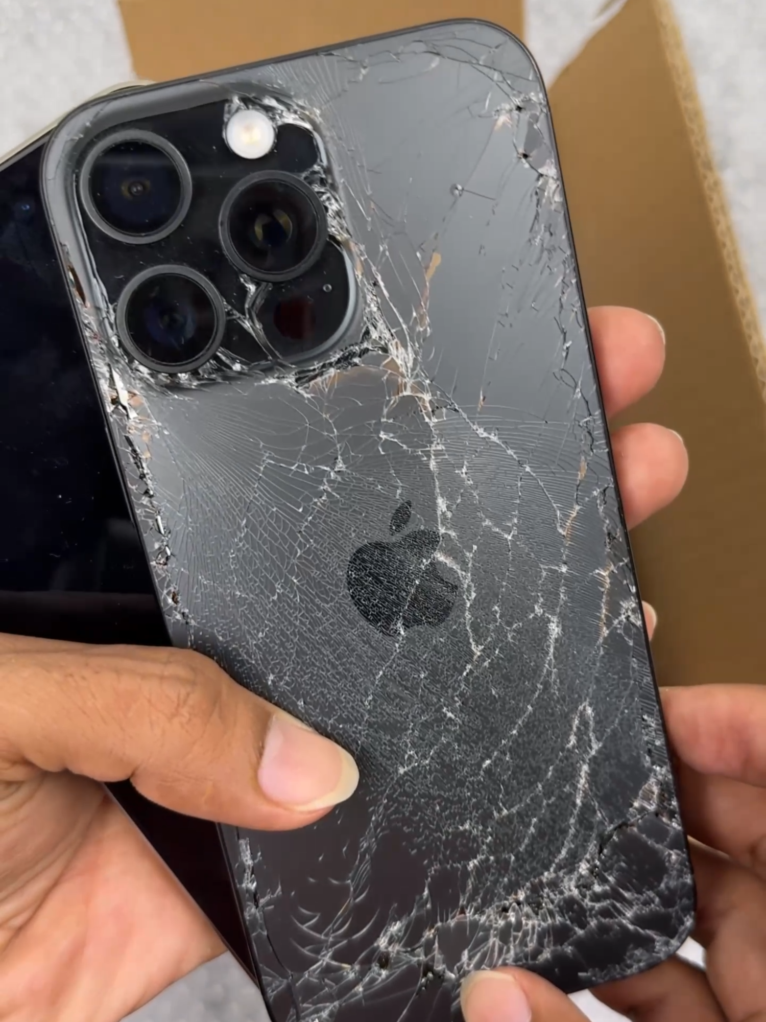 Cracked Back iPhone 16 Pro Max Repair #fyp #craft #fyp #satisfying #lifetips #usa_tiktok #DIY #fix #howto #trending