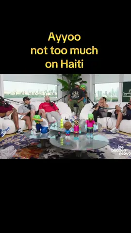 Marc getting mad comfortable up there. Ain’t no way chickens are being used for currency, that’s foul  . . . . . #joebuddennetwork #joebuddenpodcast #haiti #haitian #marclamonthill #queenzflip #podcast #entertainment #fyp #carribean 