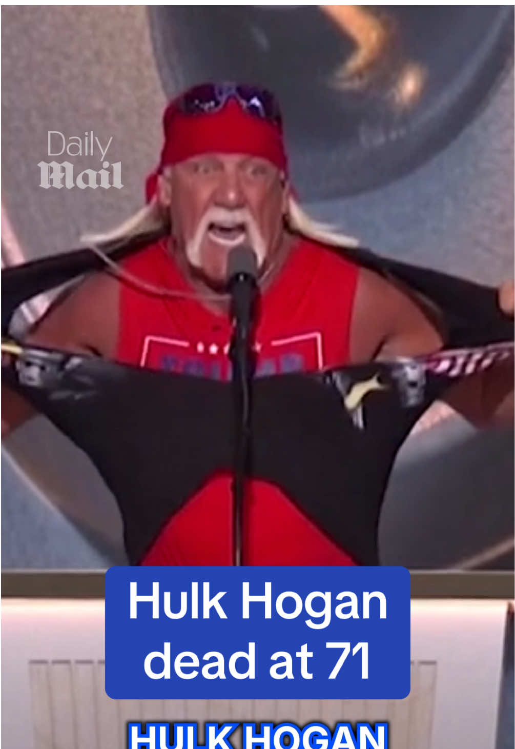 Legendary wrestler Hulk Hogan has passed away at the age of 71. First responders say he suffered from a cardiac arrest. Follow the Daily Mail for more as this story develops. #news #rip #hulkhogan #WWE #wrestling #legend #sports 