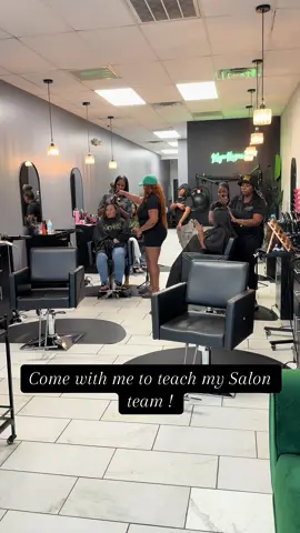 Class Day with my salon team! #educationtiktok #salonowner #houstonstylist #tiktokcreator 
