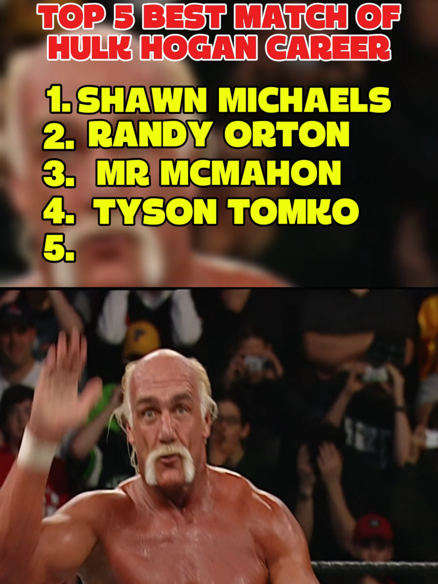 TOP 5 Best Match of Hulk Hogan Career #WWE #wweraw #wwefan #wwetiktok #wwesmackdown #wwefans #wwechallenge #fyp #fypシ #foryoupage #brocklesnar #randyorton #codyrhodes #romanreigns #johncena #WrestleMania #sethrollins #wweuniverse #cmpunk #therock