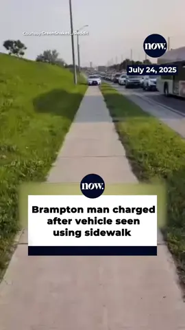 A #Brampton man is facing charges after a viral video last month showed a white Lexus dangerously mounting the sidewalk to skip traffic, coming within feet of pedestrians. Read more at nowtoronto.com.