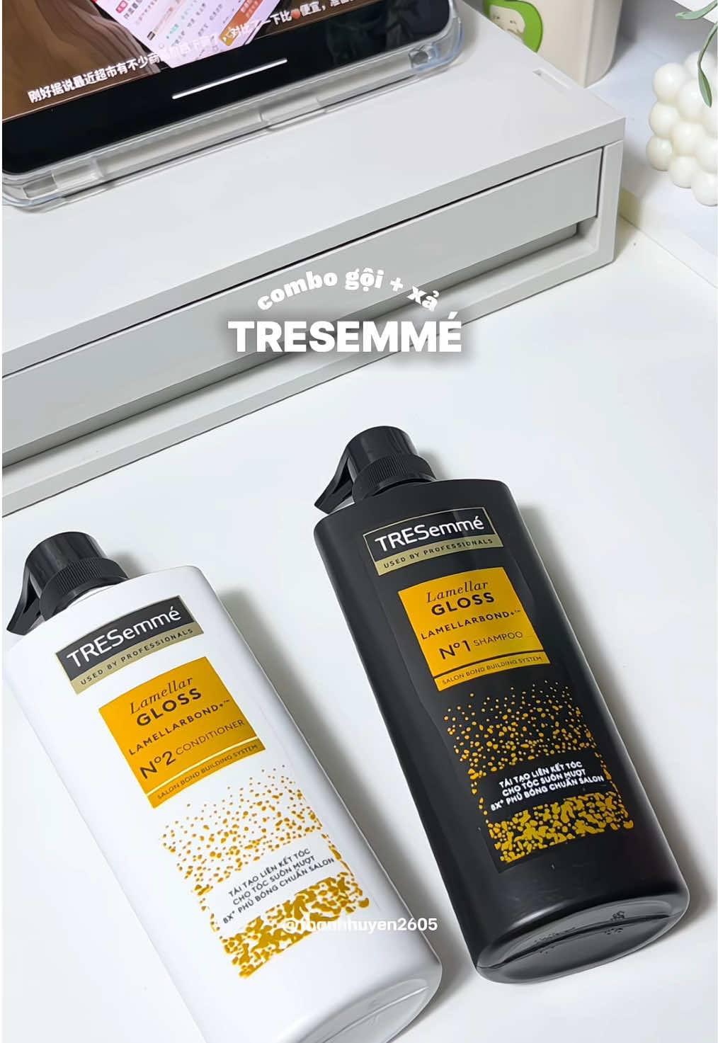 combo gội xả Tresemme #xuhuong #fyp #TREsemme #LamellarGloss #TócBóngBắtSáng #hoptaccungunilever #thanhhuyen2605 