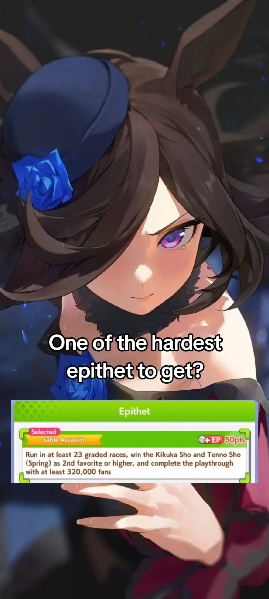 Getting that title for her was worth it🥰 #umamusume #umamusumeprettyderby  #riceshower #fyp 