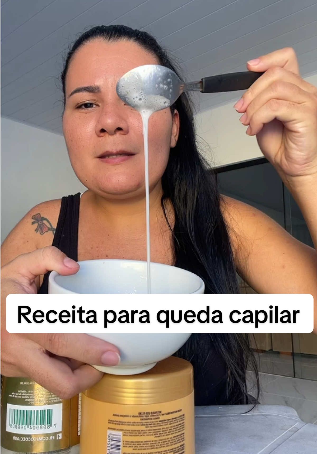 Receita para queda capilar #quedadecabelo #crescimentocapilar #cuidadoscomcabelo #dicas 