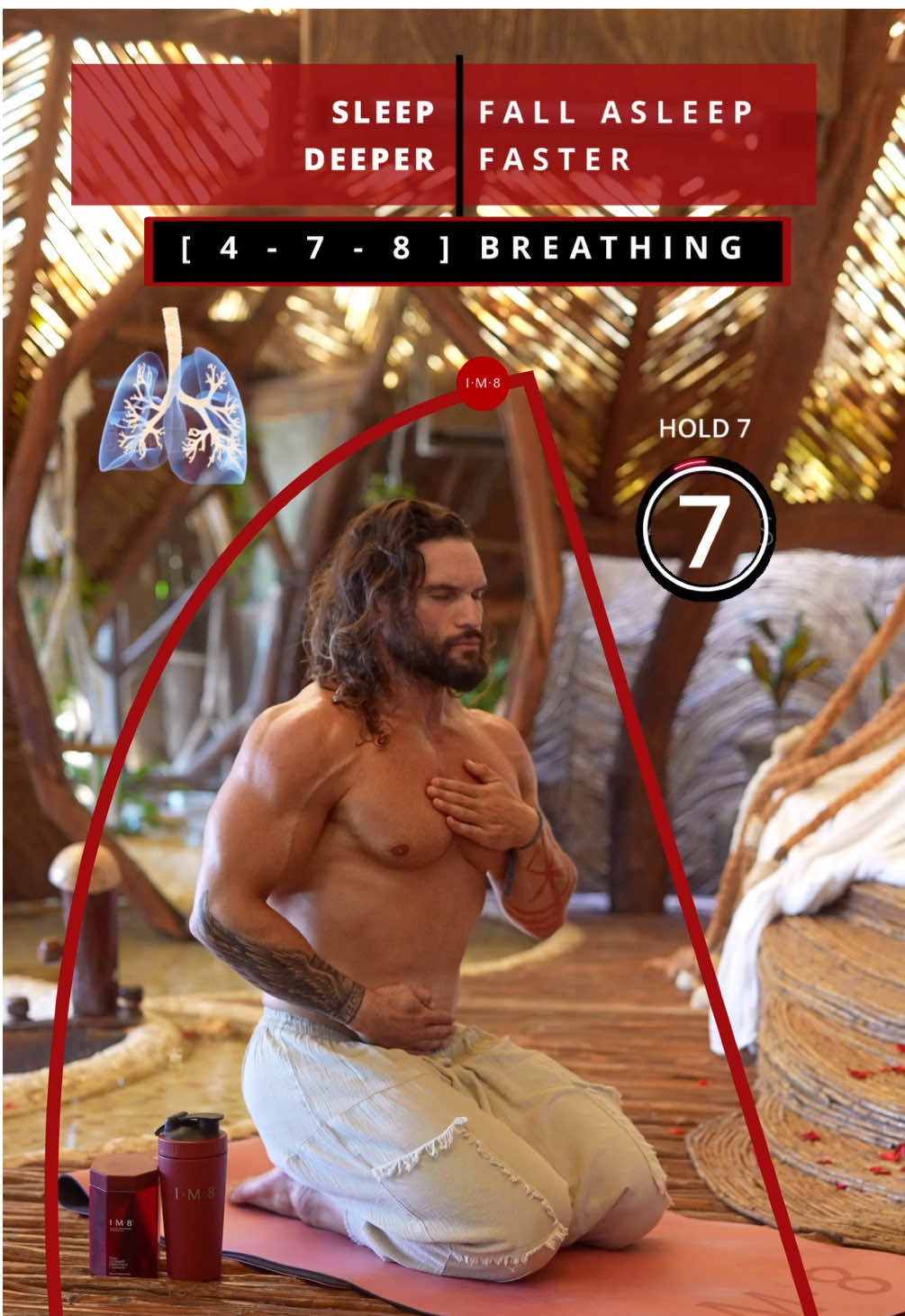 DEEPER SLEEP💤 @IM8Health is part of my nightly ritual. Because sleep doesn’t start with the lights off— It starts with the nervous system. 4-7-8 Breathing slows the heart, regulates CO₂, and increases vagal tone. It shifts you out of “fight or flight” and into true recovery. Inhale for 4. Hold for 7. Exhale for 8. Repeat for 3–5 minutes. This breath protocol increases melatonin, drops cortisol, and calms the amygdala. It’s used by functional medicine doctors, trauma therapists, and elite performers. IM8 supports the same shift—biochemically: → Magnesium Glycinate for muscle and nerve relaxation → L-Theanine to smooth brainwave activity → Chamomile & Passionflower to support GABA and deep rest No quick fixes. No sedation. Just physiology, rhythm, and presence. Control the breath. Control the mind. - 10% with the code : TAVI10 #IM8Health #478Breathing #SleepScience #NervousSystemReset #BreatheToSleep #StillnessIsStrength #sleepwithoutsedation #bettersleep #deepersleep #sleep