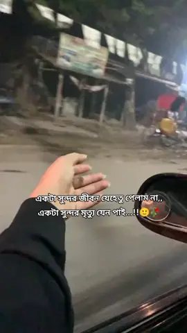একটা সুন্দর জীবন যেহেতু পেলাম না,,একটা সুন্দর মৃত্যু যেন পাই...!!🙂🥀#foryou #🙂🥀💔 