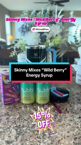 #creatorsearchinsights Tired of boring energy drinks, harsh ingredients, and the sugar crash? Create your own Energy drink with Skinny Mixes “Wild Berry” Energy Syrup – without the sugar or calories! #CasaTikTok #energydrinks #energydrink #healthydrink #sugarfree #flavoredwater #sparklingwater #skinnymixes #energy 
