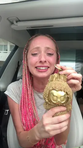 I can't believe I actually got the 24k gold Labubu #fyp #nataliereynolds #labubu #gold #goldlabubu