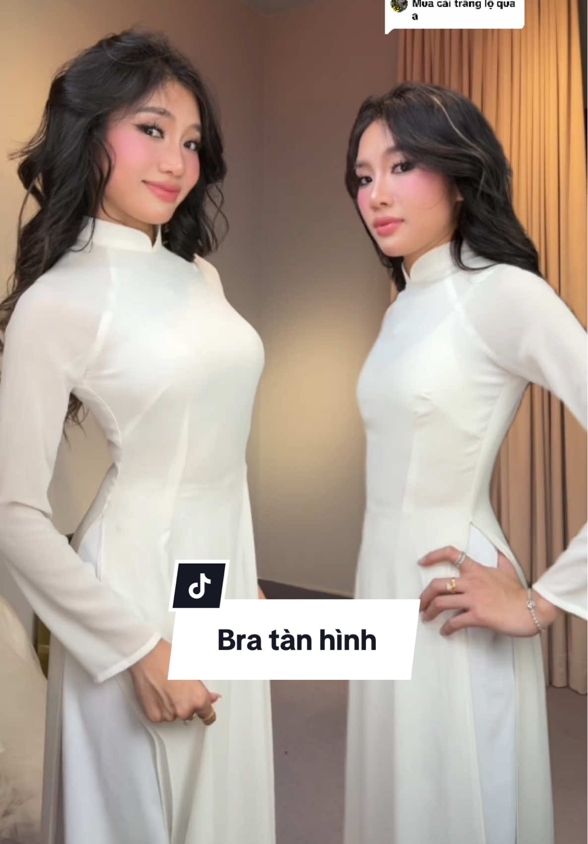 Trả lời @yumi60823 mặc áo trắng với bra trắng lộ nguyên hình lun Người Đẹp, KHAKI hoi nè . Cân áo dài áo xuyên thấu áo ren lun✨💅#Nhivisecret #Visecretbra #bra #khaki #tiktokshop #KHAKI #aodai #myoutfit 