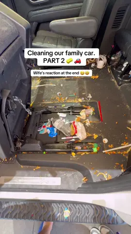 Be honest… is your car worse than this? 😩😂 I found a complete 4 piece happy meal from @McDonald’s so I think I win 😂😅 #dadsoftiktok #CleanTok #cardetailing #cleancar #momcar #husbandwife 