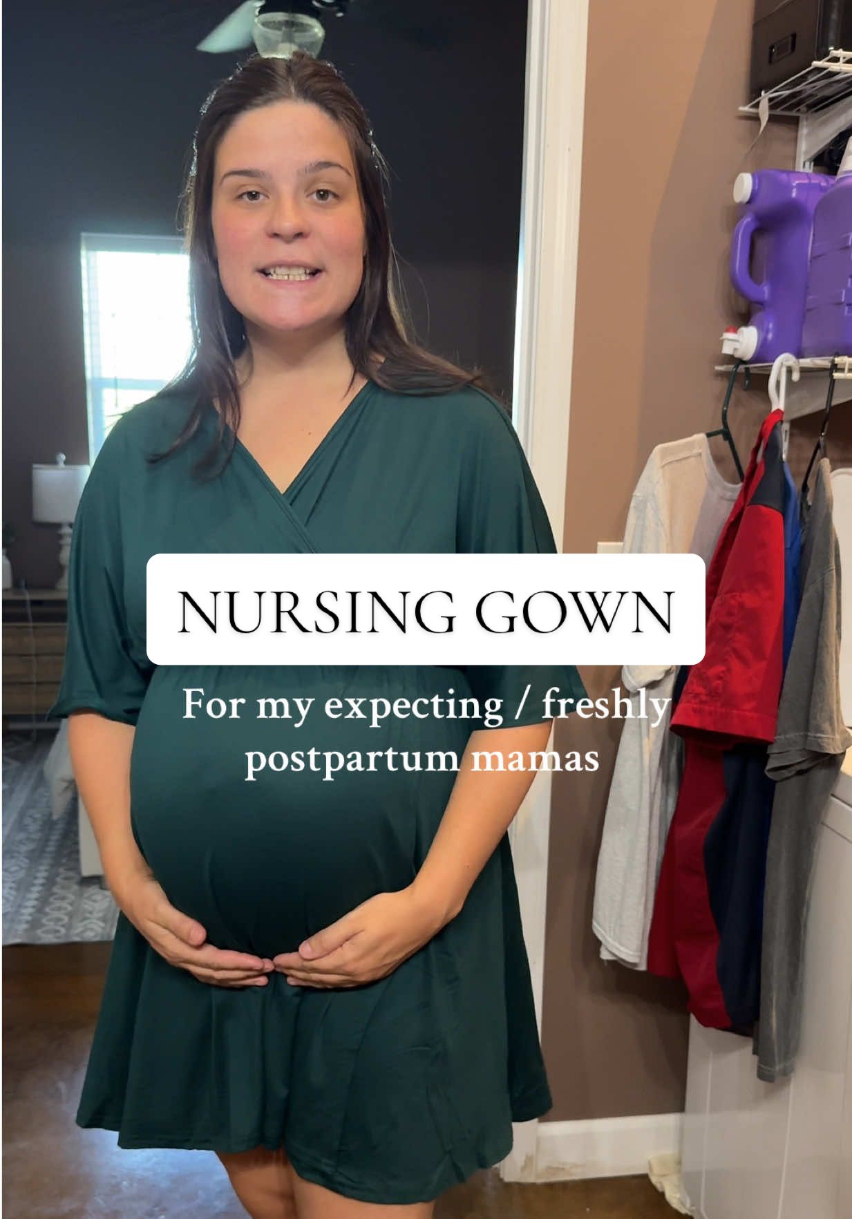 I absolutely love everything about this gown! It’s so comfy, and the material of it is so soft.  Not to mention how easy access it is for all of the things! ❤️ #nursinggown #nursinggowns #breastfeedinggown #laborgown #laborgowns #deliverygown #dealsforyoudays #fy #fyp 