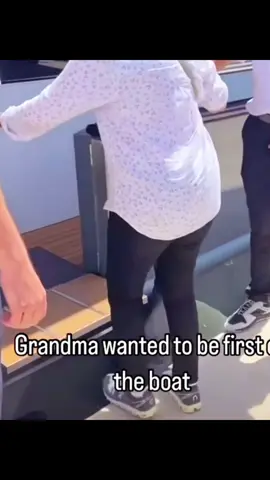 Grandma wanted to be first on the boat  #hoodirony #illegalbugtrader #memes 