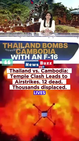 🌍 ANCIENT TEMPLE SPARKS MODERN WAR? Tensions erupted on July 24 as Thailand launched F‑16 airstrikes on Cambodian military bases near the disputed Ta Muen Thom / Preah Vihear temple, reigniting a century-old border feud. At least 12 people were killed—including 11 Thai civilians and one soldier—with dozens wounded. Thousands have fled amid heavy shelling and artillery exchanges. This isn’t just about bombs—it’s a clash of history, nationalism, and sovereignty. Will diplomacy step in before Southeast Asia plunges into full-scale conflict? Dive deeper with us. #ThailandCambodia #BorderWar #PreahVihear #TaMuenThom #F16Strikes #ASEANCrisis #NewsBuzz247  #TempleClash #HistoryMeetsWar #SoutheastAsia #DiplomacyNow 