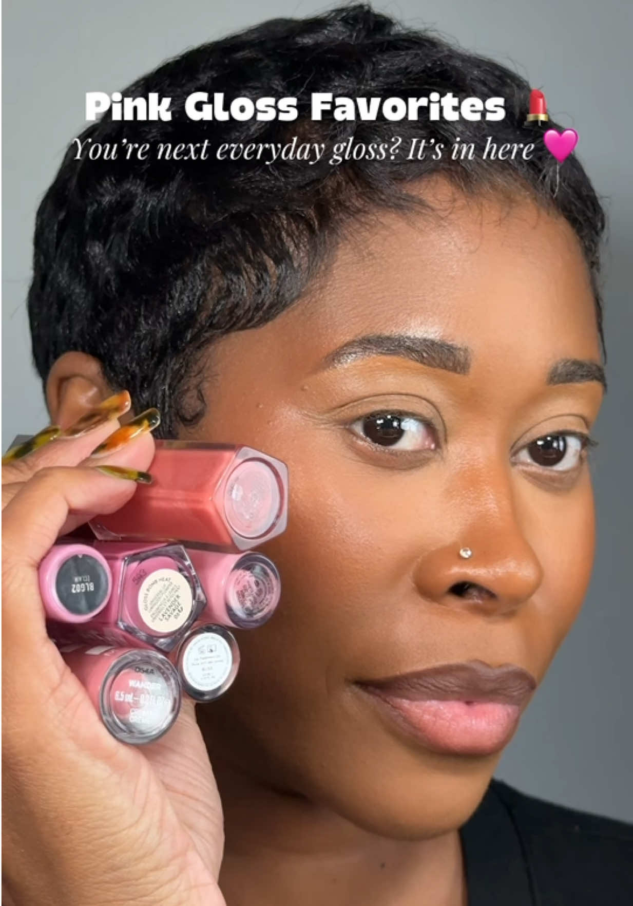 Some of my favorite pink/subtle pink glosses 🤌🏾 | Products all linked in my LTK! 1. @milkmakeup Odyssey Lip Oil “Wander” 2. @NYX Professional Makeup Butter Gloss “Eclair” 3. @Fenty Beauty Gloss Bomb “Fussy” 4. @Ami Colé Lip Oil “Bliss” 5. Fenty Beauty Gloss Bomb “Lavender Savage” 6. @Anastasia Beverly Hills Lipgloss “Cotton Candy”  #lipgloss #makeupfavorites #beautyfavorites #lipglossswatch #pinklipgloss #blackwomenmakeup #musthaveproducts  