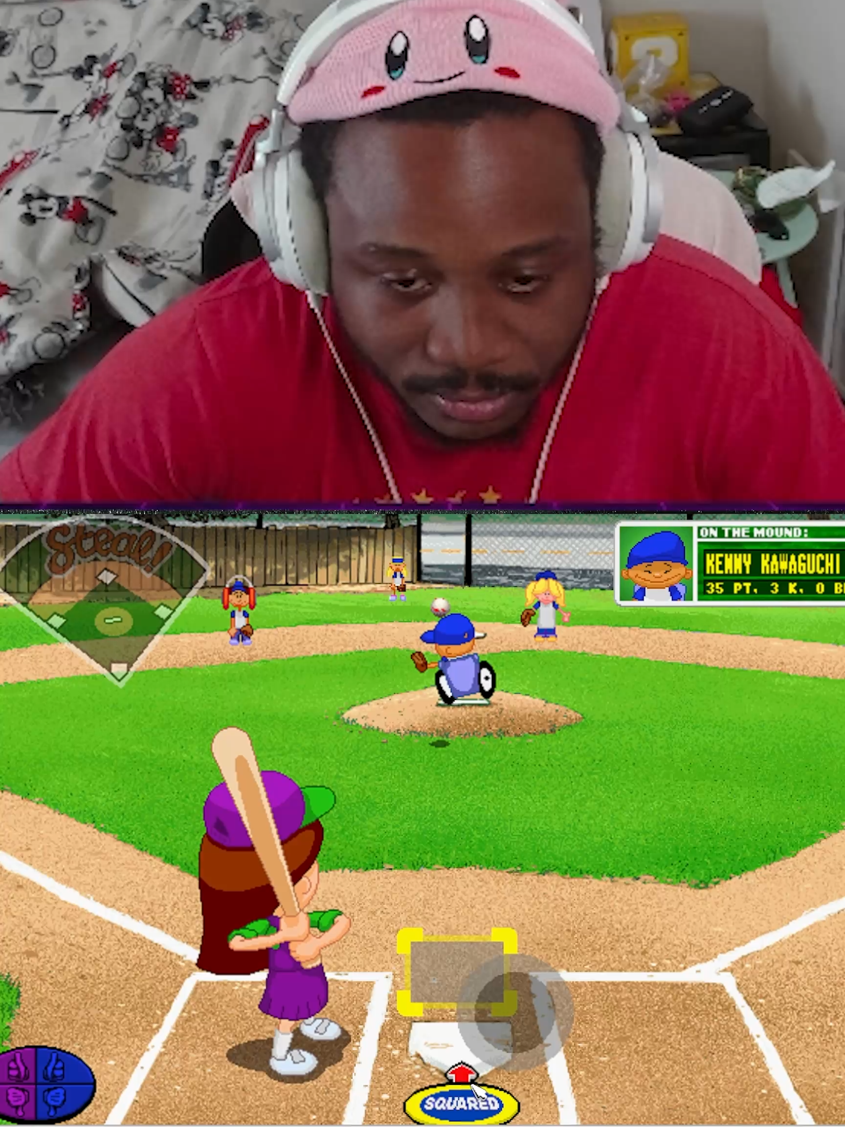Gold Glove attempt here 😭 (with @skwidlegs)  #backyardbaseball