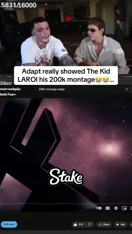 Adapt really showed The Kid LAROI his 200k montage😭😭… #fazeadapt #thekidlaroi #faze 