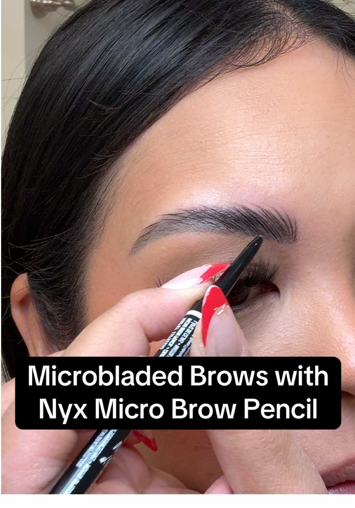 Using the Nyx Micro Brow Pencil in the color Espresso #eyebrowtutorial #nyxcosmetics @NYX Professional Makeup 