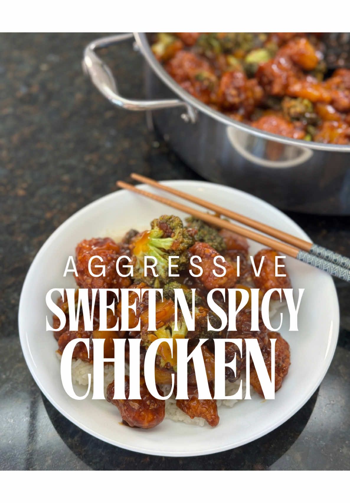 Sweet and spicy chicken—somewhere between pineapple chicken and orange chicken but not trying to be either. Full of shortcuts because yes, I can bread chicken chunks from scratch, but I absolutely will not tonight. This was Buggy’s dinner request and honestly… 10/10, no notes. Just enough sweet, just enough spice, zero regrets. #SweetAndSpicyChicken #ShortcutDinner #NoBreadingNoProblem #SemiHomemadeSuccess #DinnerRequestDelivered #WeeknightWin #NotOrangeChickenNotPineappleChicken #BuggyApproved #FastAndFlavorful #EasyDinnerIdea #RealLifeCooking #FeedThemFast #ThankMeLaterChicken