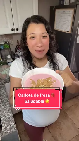 Carlota de fresa saludable 🍓😋 #snack #snacksaludable #carlotadefresa #diabetes #bajoencarbohidratos #sinazucar #mamaprimeriza 