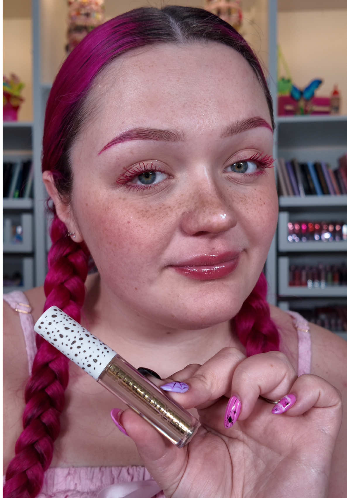 yay $10 freckles @Glisten Cosmetics LTD  products used: SKIN PREP @Bubble Skincare cosmic silk milky toner @Caudalie vinoperfect serum @laneige_us bouncy and firm serum @House of Hur sun fluid FACE @NARS Cosmetics radiant creamy concealer shade 