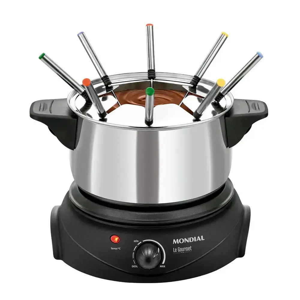 ✨️Panela Elétrica de Fondue, Mondial, 1200W, 220V, FD-02 - PRETO/PRATA✨️ ✅ Por:  249,90 🎉 Rede Social♥️ @jessica.muryel✨️ 📢Link Aqui e nos Stories 🌟 🔗 COMPRE AQUI: https://s.shopee.com.br/8zuTpI740o