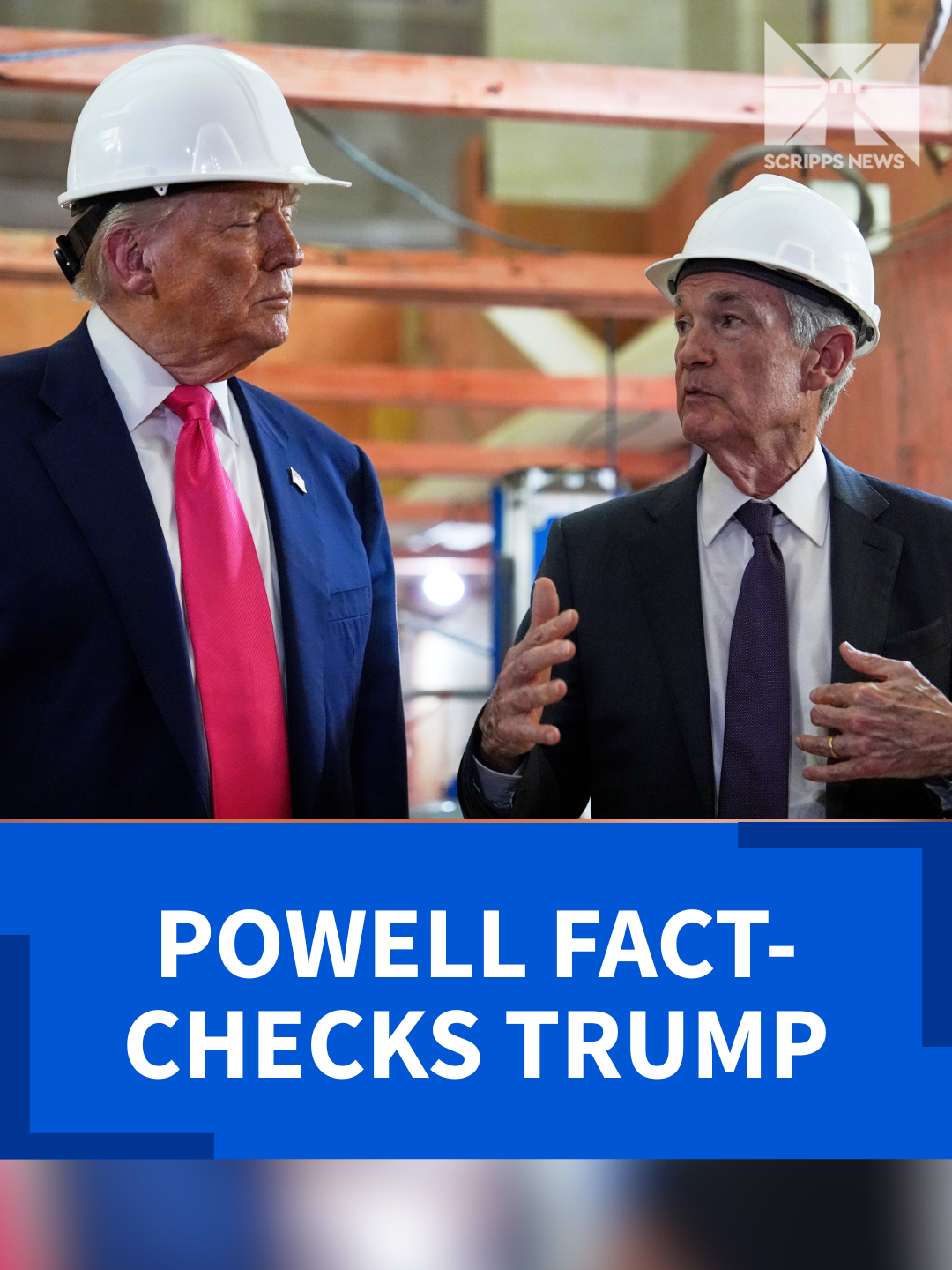 WATCH: Federal Reserve Chair Jerome Powell fact-checks President Trump on Fed construction costs President Donald Trump visited the Federal Reserve on Thursday, a trip that was closely watched amid ongoing tensions between the White House and Fed leadership. President Trump gave brief comments during the tour, where he appeared in a hard hat alongside Powell. In one exchange, Powell disagreed with President Trump's estimates of the total costs of renovations. 