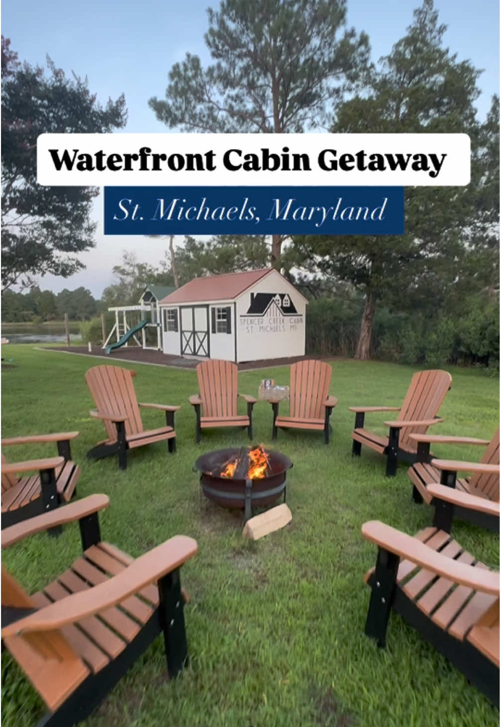Link to book in our bio! Best rental property in St. Michale’s Maryland, This is Spencer’s Creek property with Treemezzo Stay