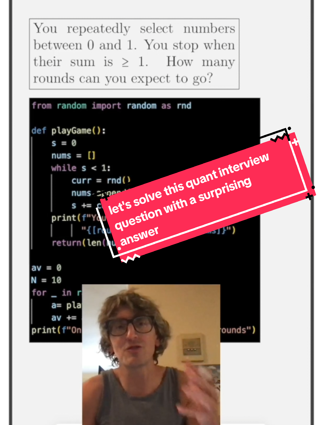 still one of my favorite #probability #math questions. 