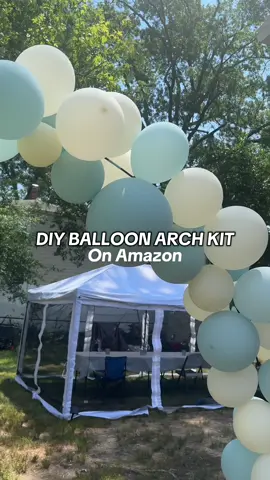 We did our best lol DIY Balloon Arch #DIY #balloonarch #amazonfinds #tiktokfinds #fyp 
