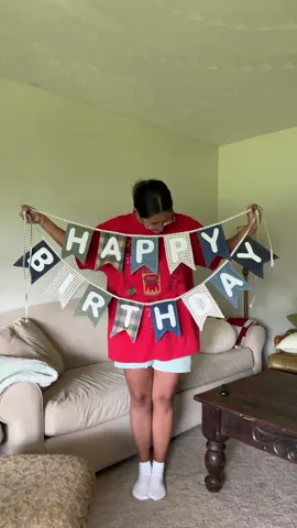 I love making things for my friends, especially things for their kiddos that they can cherish every year! 🥹💛 can’t believe Luka is almost 1! @MollyKryah  #sewing #sewingtiktok #birthdaybanner #diybirthdaydecor #sewingmom 