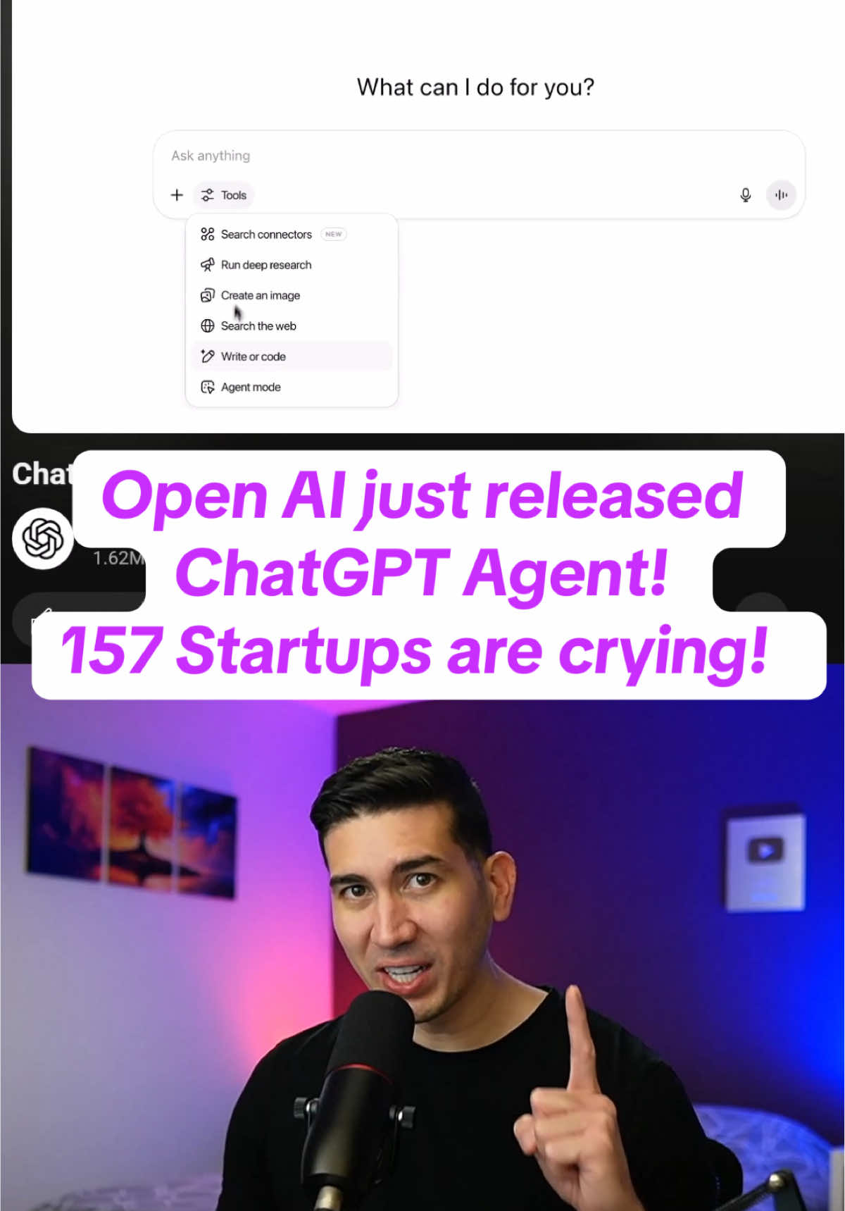 Open AI Just Released their ChatGPT Agent and this is going to worry a lot of AI startups. So what is it?  The ChatGPT agent is like a personal assistant that can browse the web for you, create presentations, edit spreadsheets or even book hotel rooms.* If you’re a business it could do lead generation by searching the web and finding email addresses of potential clients or do competitor research or market research. Currently, the ChatGPT Agent is available to pro users, with plans to roll out to Plus, Teams and Enterprise users later on. Alternatives to the ChatGPT Agent include Genspark and Manus which are both gaining popularity. Should they be worried. Only time will tell. The bottom line is that this tool can help you save time. You just need to figure what you need it to do. Let me know in the comments what you think of it? Is it worth $20 a month and if so, what do you use it for? Would love to know more real life use cases. #chatgptagent #chatgpt #aiagent #aiagents #openai 