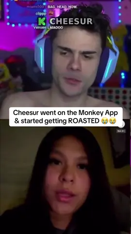 Cheesur went on the Monkey App & started getting COOKED 😭😭 #kick #adinross 