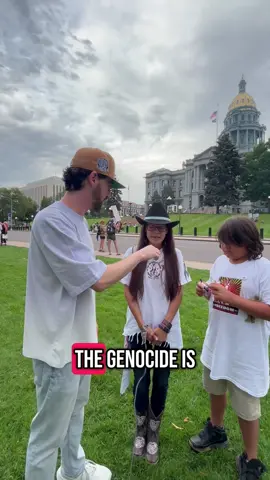 The g*nocide is ongoing! #goodtrouble #protest #50501 #mmiw #mmiwawareness #landback #denver #colorado #apache #indigenous #native #nativeamerican #awareness #fyp #foryou #foryoupage 