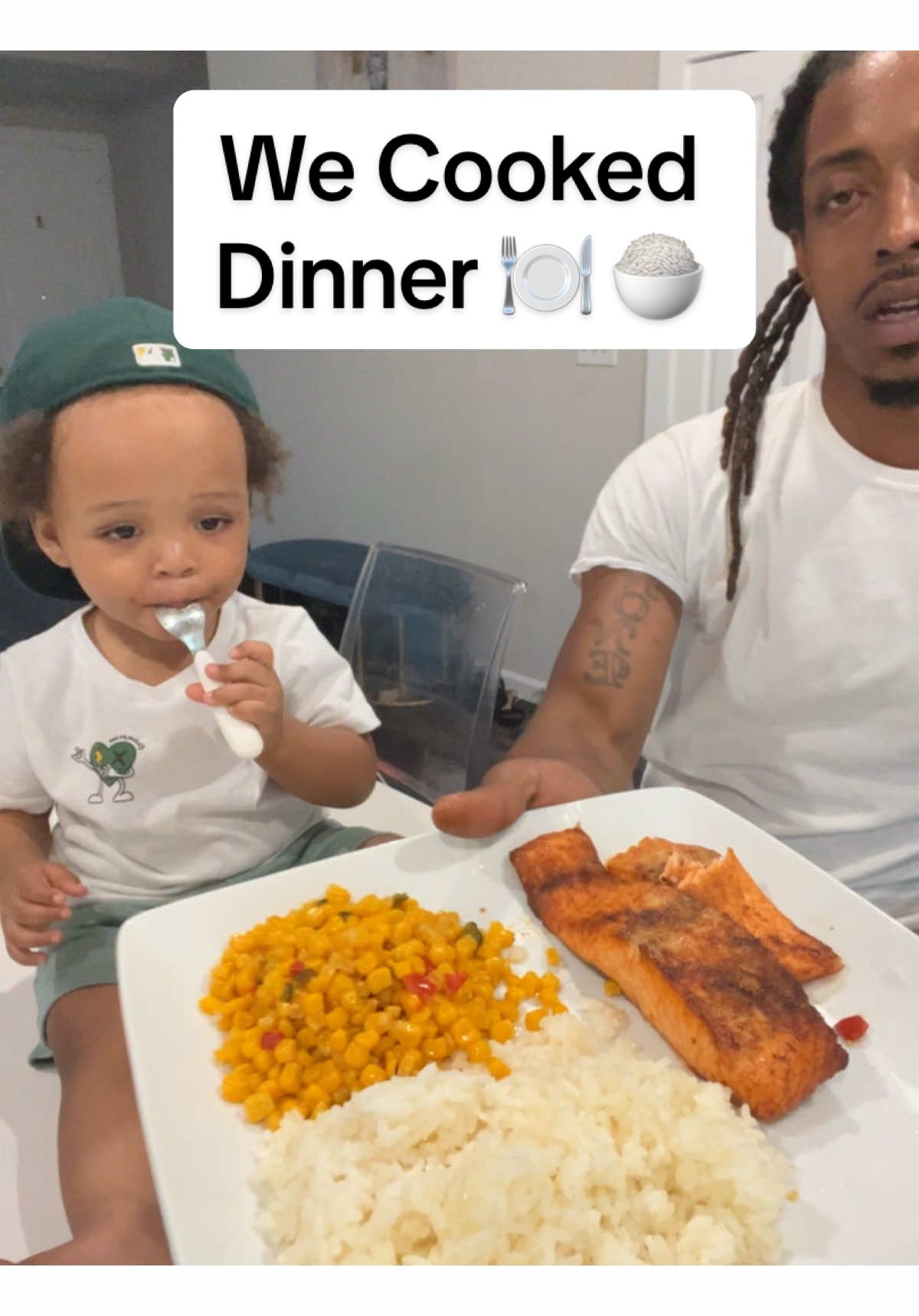 We made dinner everybody come eat with US!!! #fyp #homecooked #mukbang #mukbangeatingshow #homemadefood #homemade #dinner #dinnertime #dinnerwithme 