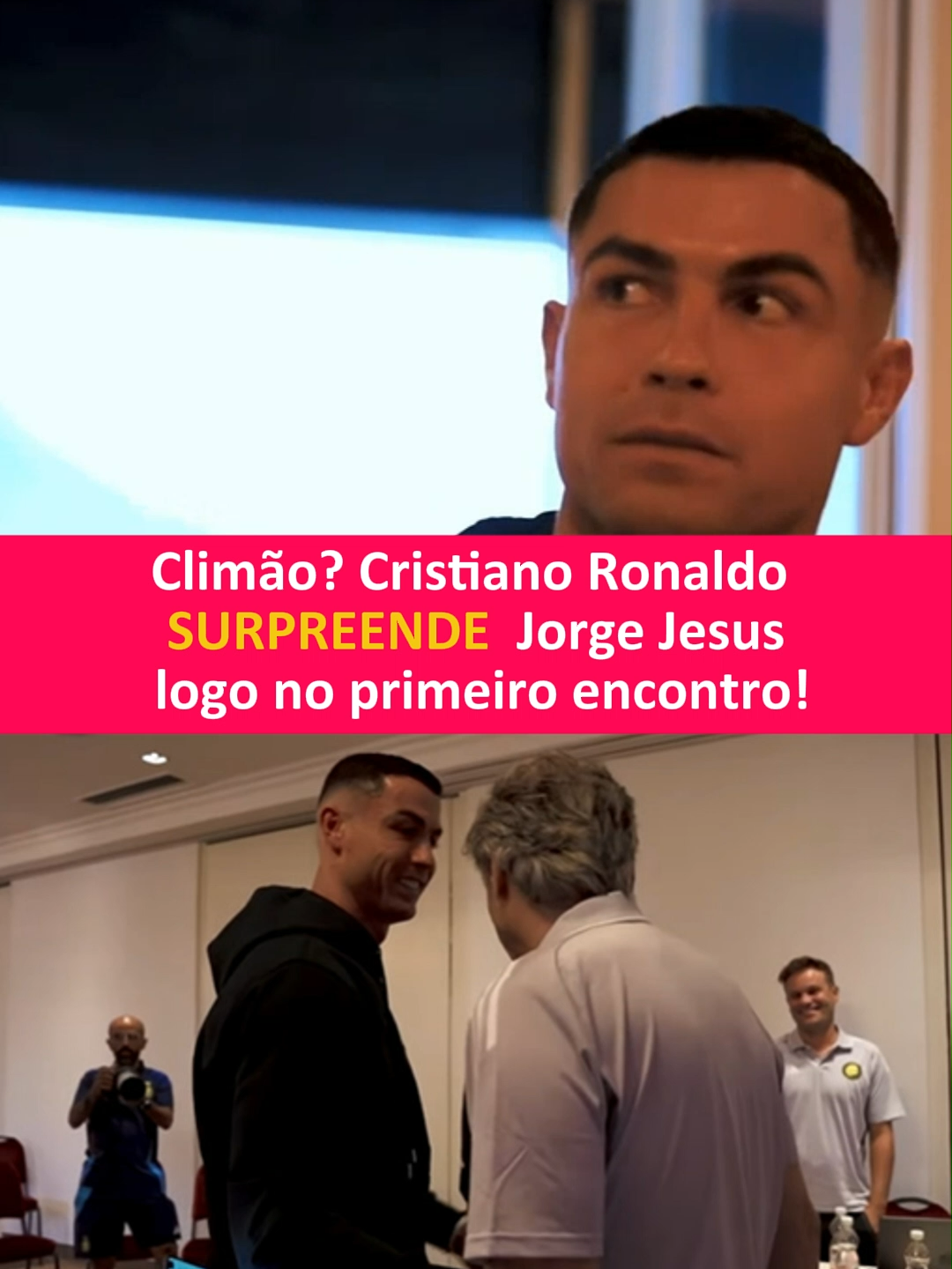 Climão? Cristiano Ronaldo SURPREENDE Jorge Jesus logo no primeiro encontro! #cr7 #cristiano#cristianoronaldo#alnassr#jorgejesus#futebol#fyp #esportes