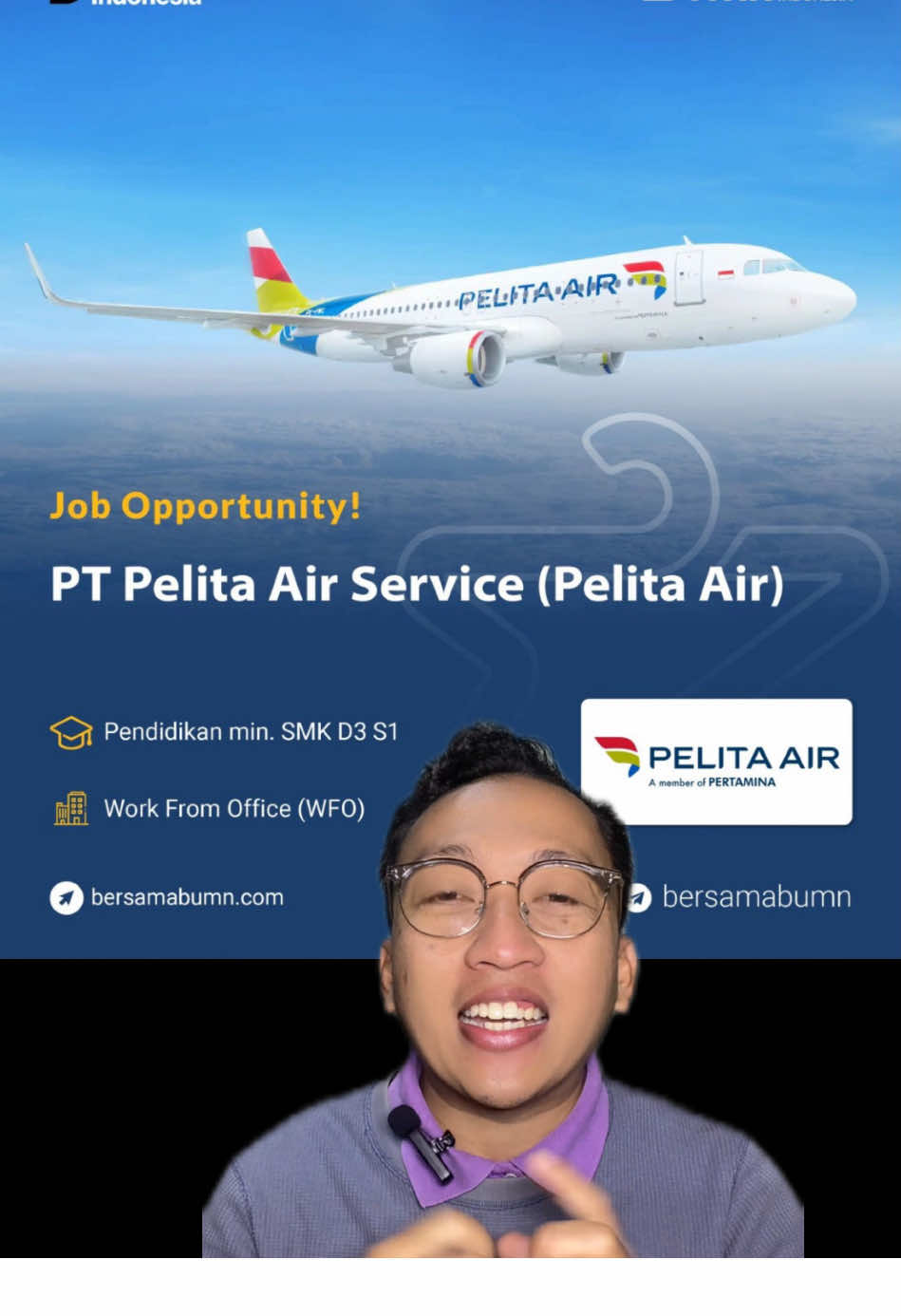 Info lowongan kerja terbaru 2025. Loker bumn pt pelita air untuk smk d3 s1 semua jurusan. Akses link berikut untuk daftar ke website resmi  https://lnkd.in/gFTq6hXX #infoloker #infolowongankerja #infokerja #lowongankerjaterbaru #lokerterbaru #loker2025 #lowongankerja2025 #lokerbumn #lokersmk #carikerja 