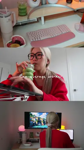 how to beat the tech neck uglies (a corporate uglies symptom) 👹 BUT I found just the solution for my corporate girlies:  (w/ @Logitech )  #logitech #ad #corporateuglies #keyboard #ergonomic 
