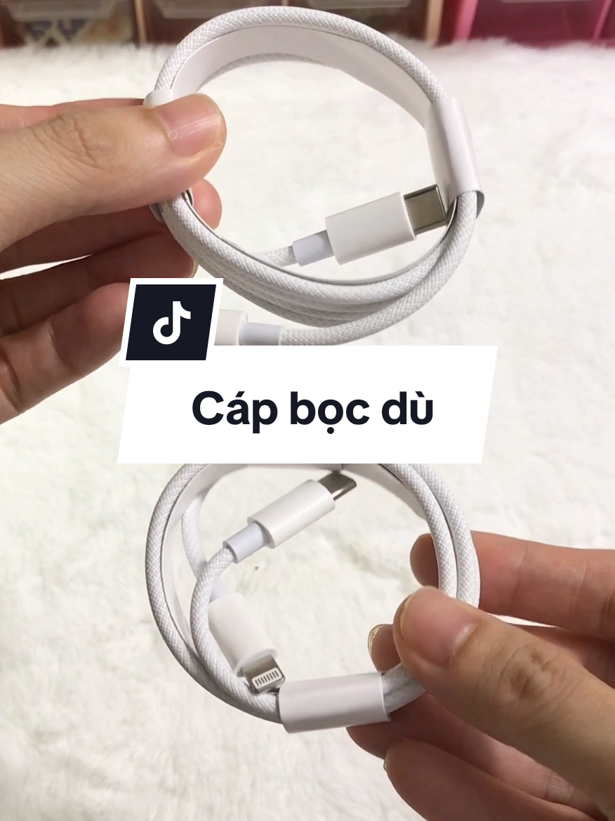 cáp bọc dù đúng chân ái. vừa bền vừa dai #review #daysaciphone #sacnhanh20w #sacnhanhiphone #capdu #daydu #sacnhanhiphone20w #exsmart 